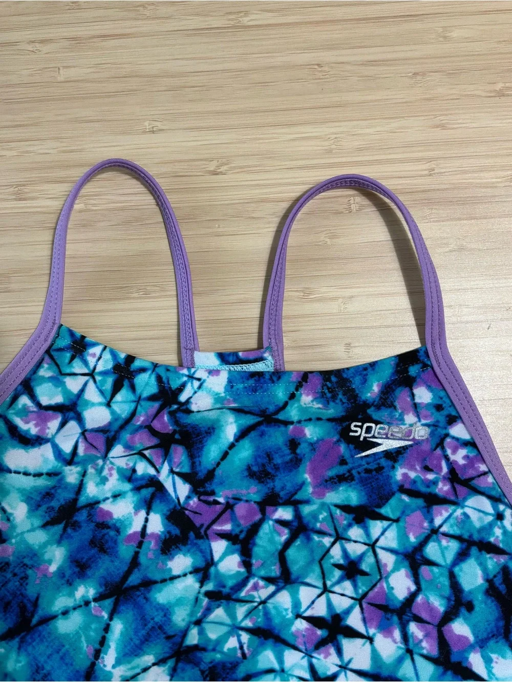 Speedo Girls Tie-dye One-Piece Swimsuit Medium